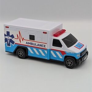 Toy Ambulance Emergency Vehicle Kids Play Pretend Fun White Blue EMS Paramedic